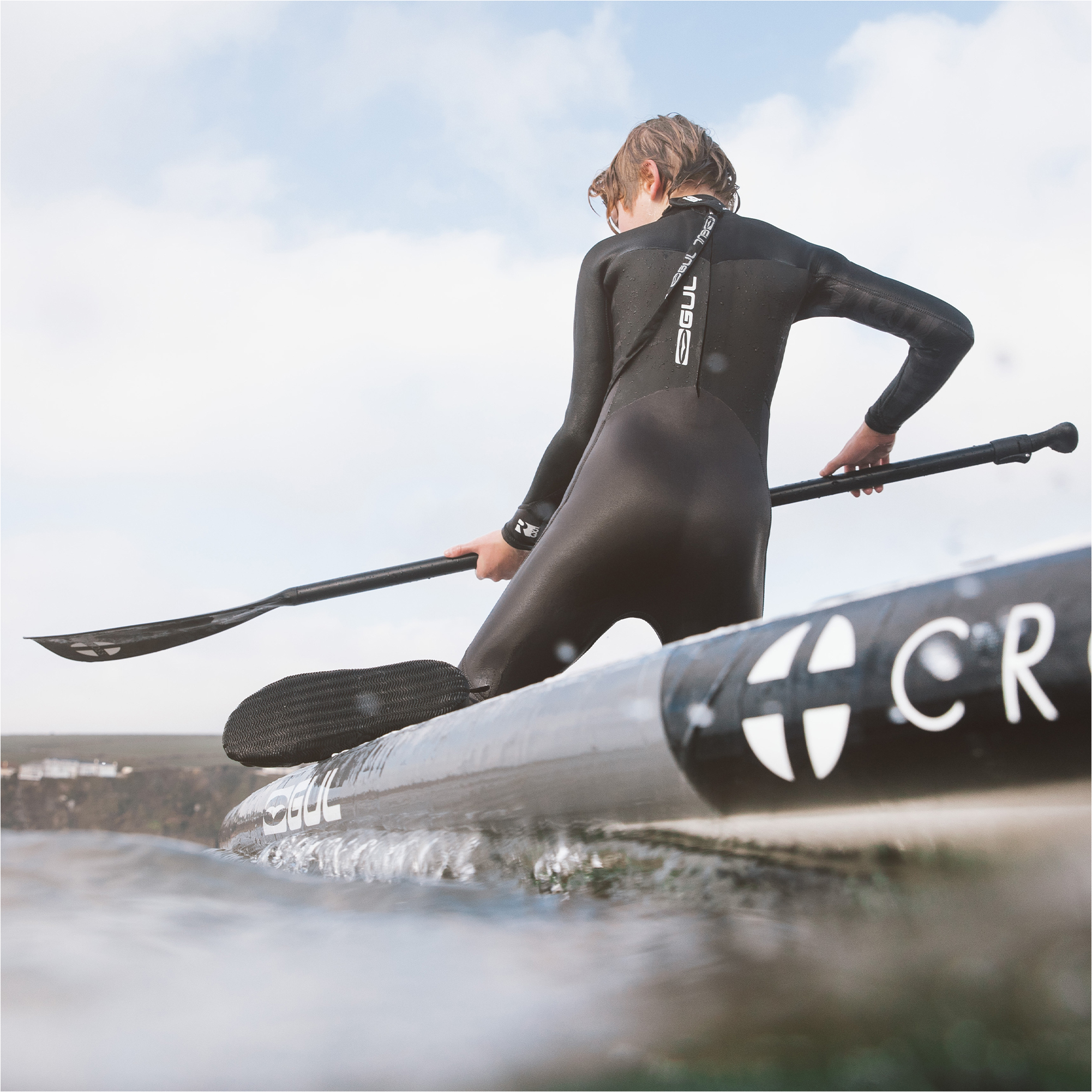 2025 Gul Junior Response 5/3mm Back Zip Wetsuit RE1218-C1 - Charcoal / Contour Camo